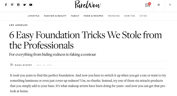 PUREWOW: 6 Easy Foundation Tricks We Stole from the Professionals