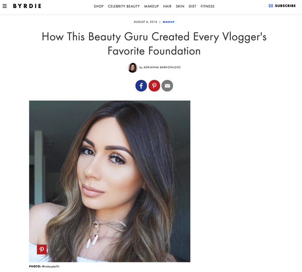 BYRDIE - Q&A with Lilit Caradanian - How This Beauty Guru Created Every Vlogger's Favorite Foundation